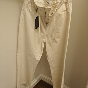PAIGE Woen's White Cropped Pants